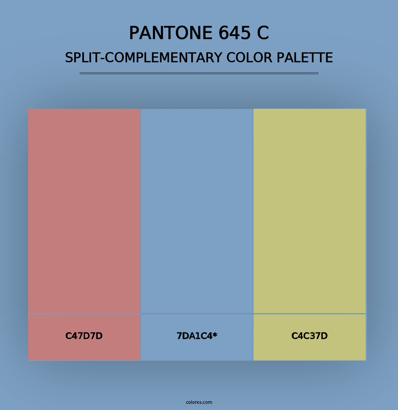 PANTONE 645 C - Split-Complementary Color Palette