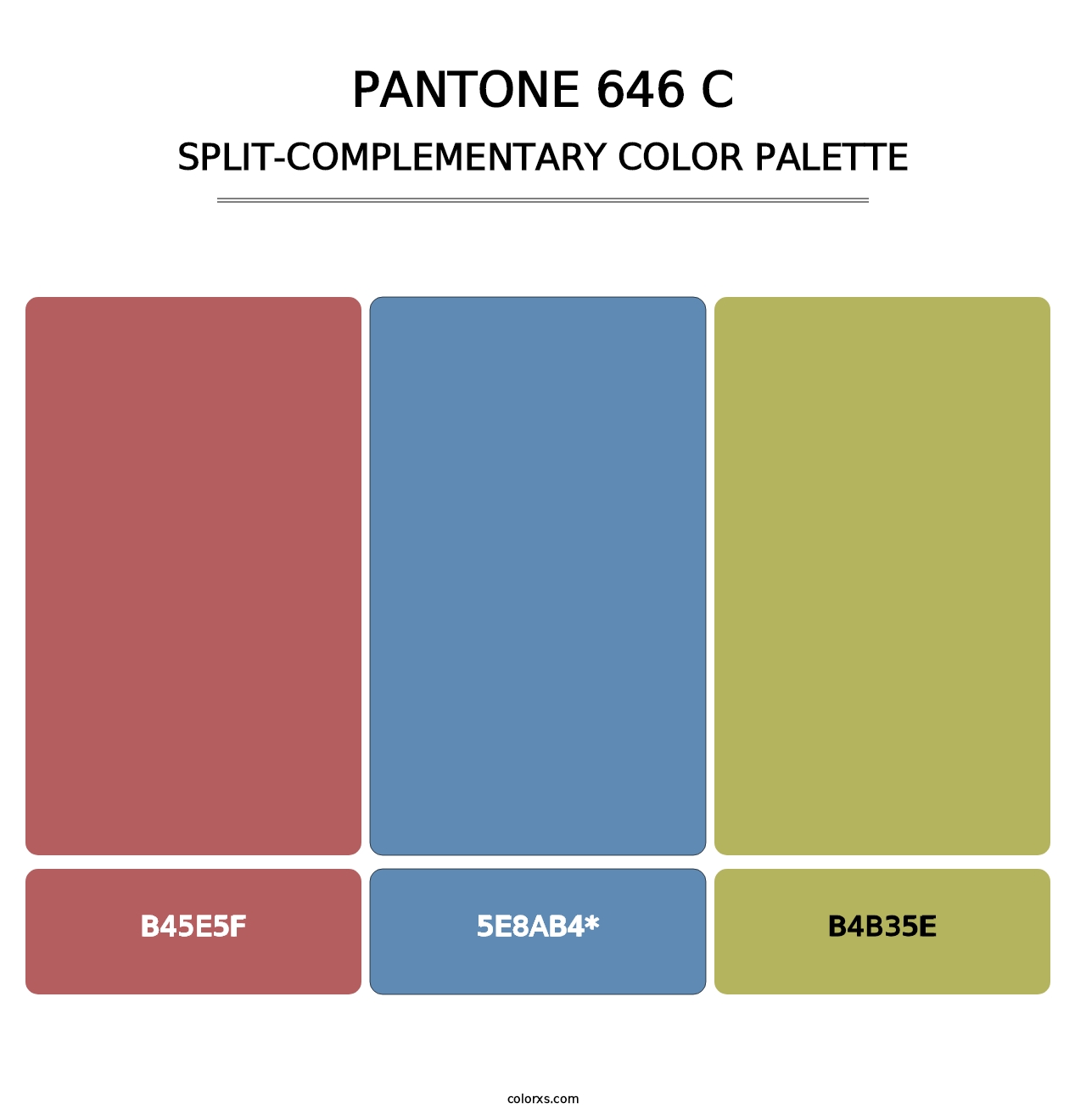 PANTONE 646 C - Split-Complementary Color Palette