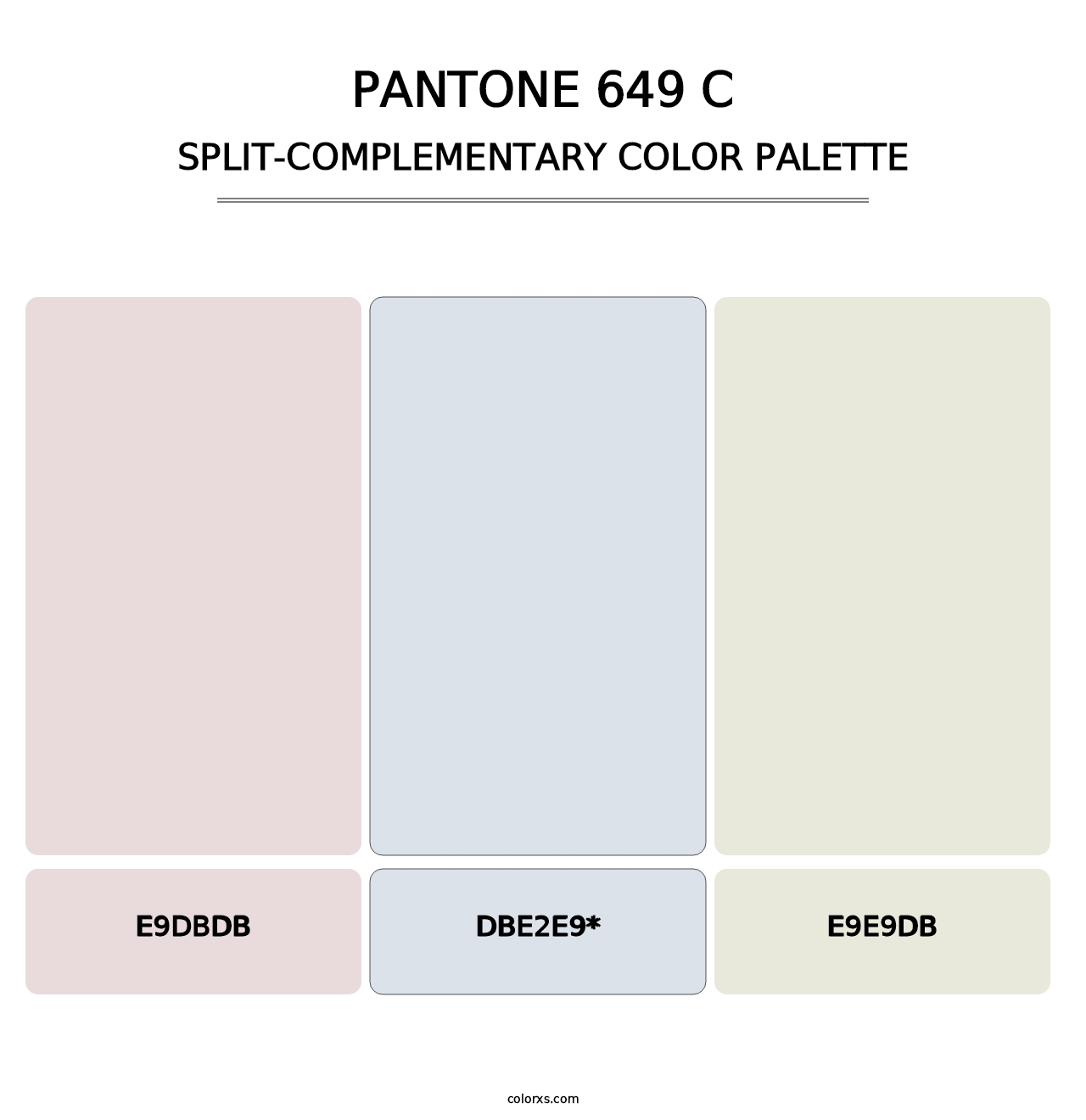 PANTONE 649 C - Split-Complementary Color Palette