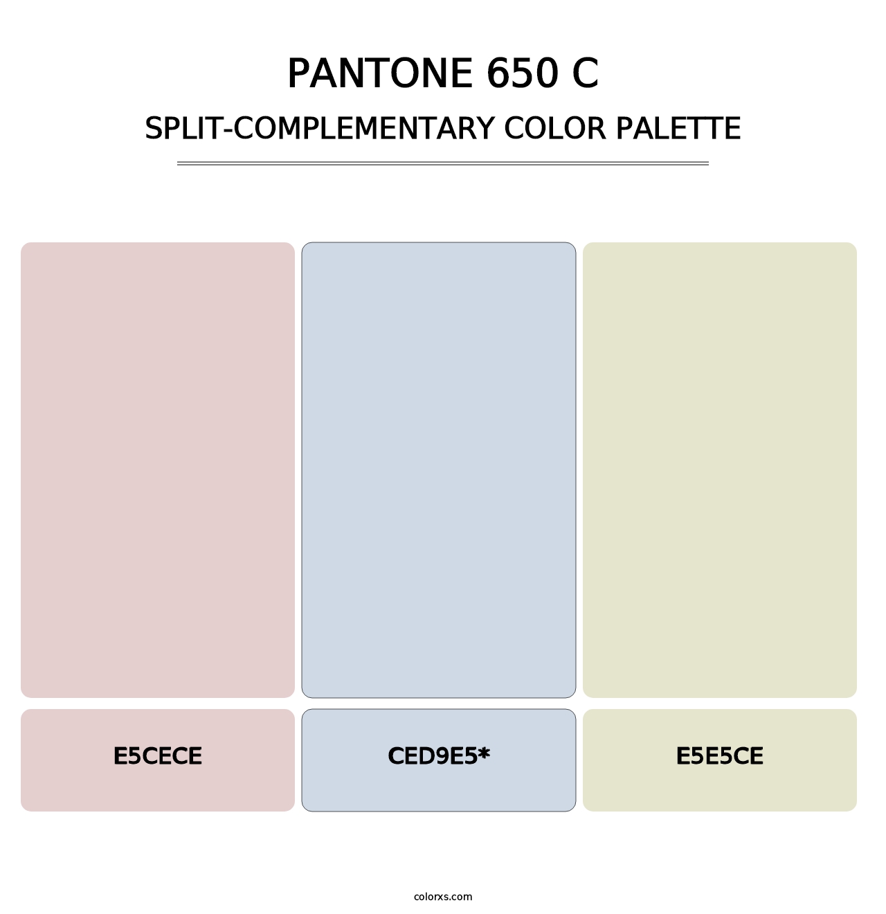 PANTONE 650 C - Split-Complementary Color Palette