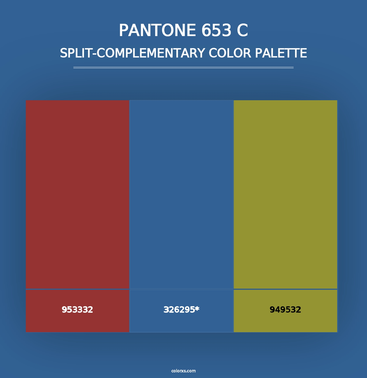 PANTONE 653 C - Split-Complementary Color Palette