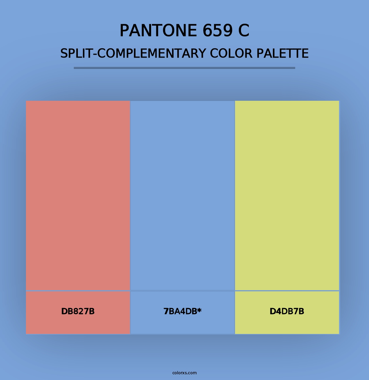 PANTONE 659 C - Split-Complementary Color Palette