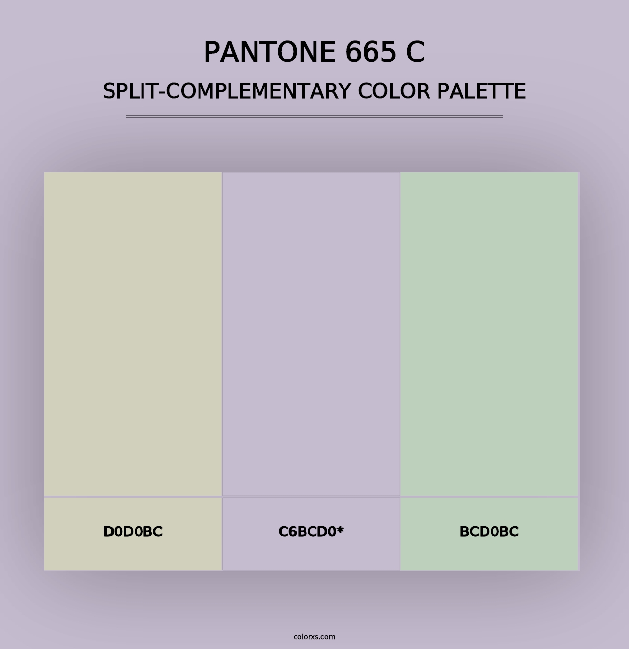 PANTONE 665 C - Split-Complementary Color Palette