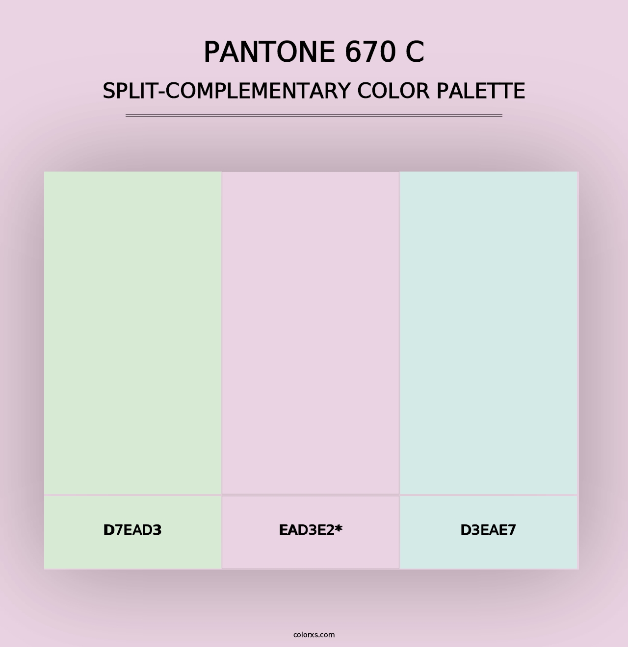 PANTONE 670 C - Split-Complementary Color Palette