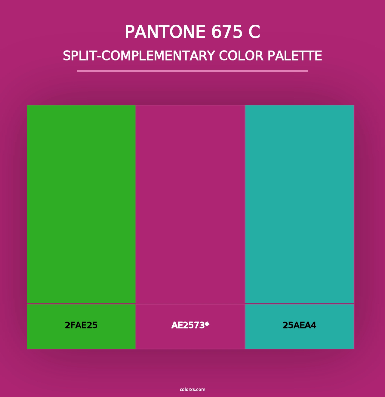 PANTONE 675 C - Split-Complementary Color Palette