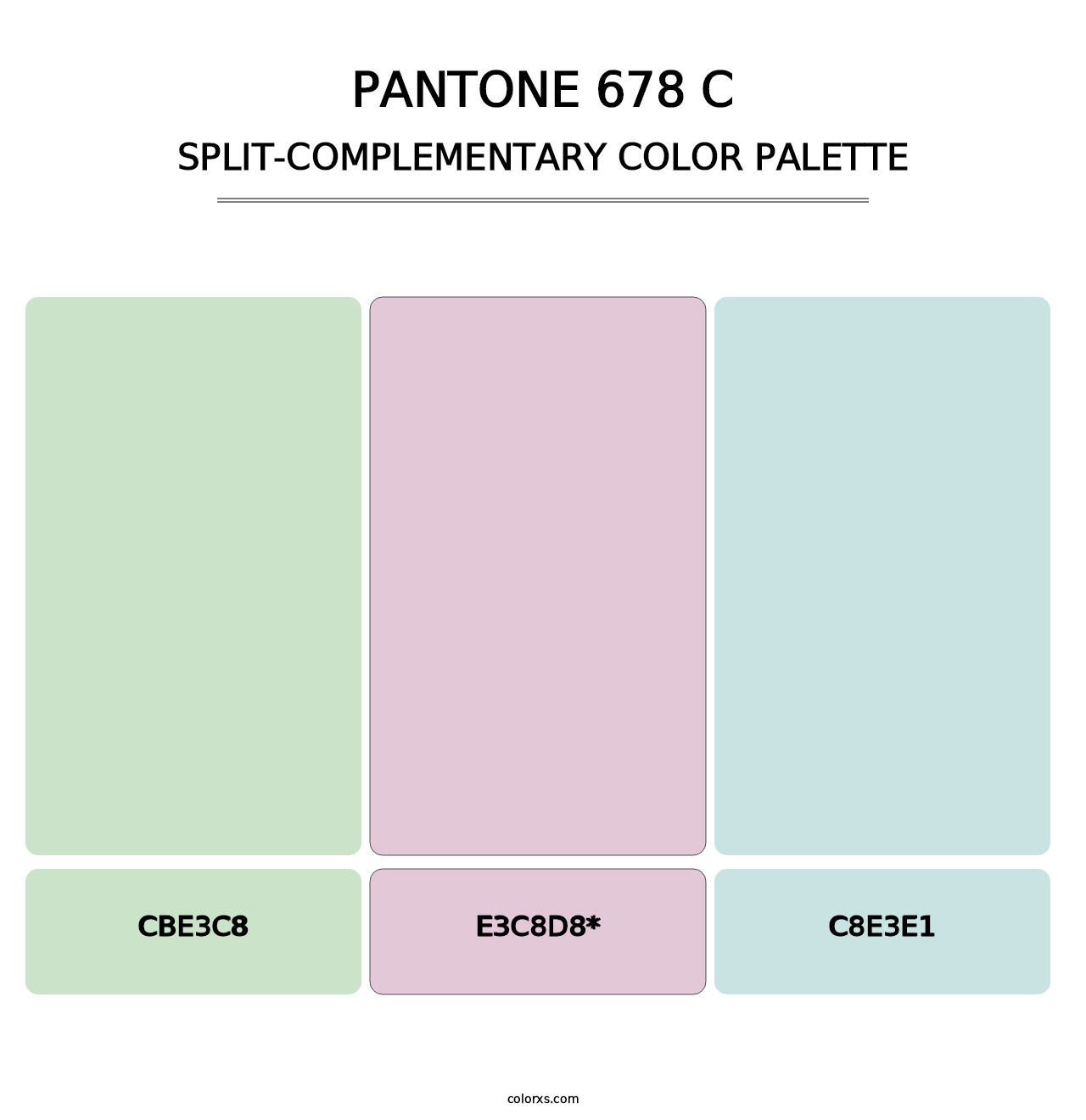 PANTONE 678 C - Split-Complementary Color Palette