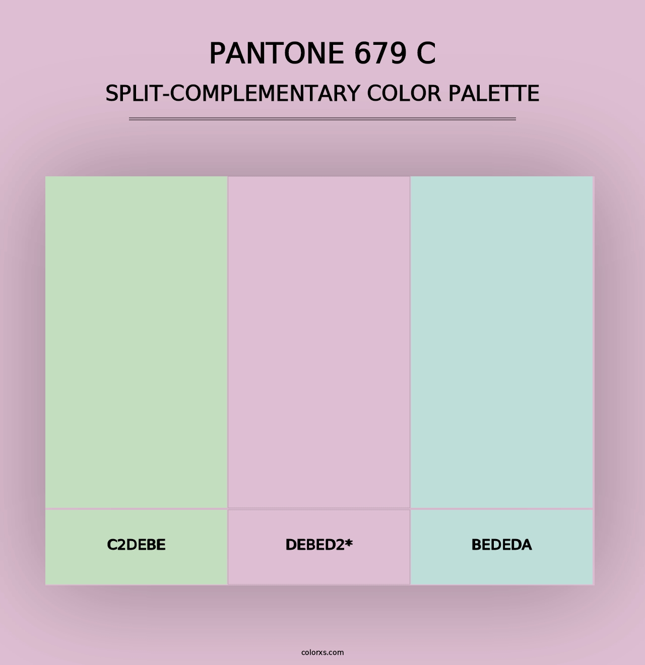 PANTONE 679 C - Split-Complementary Color Palette