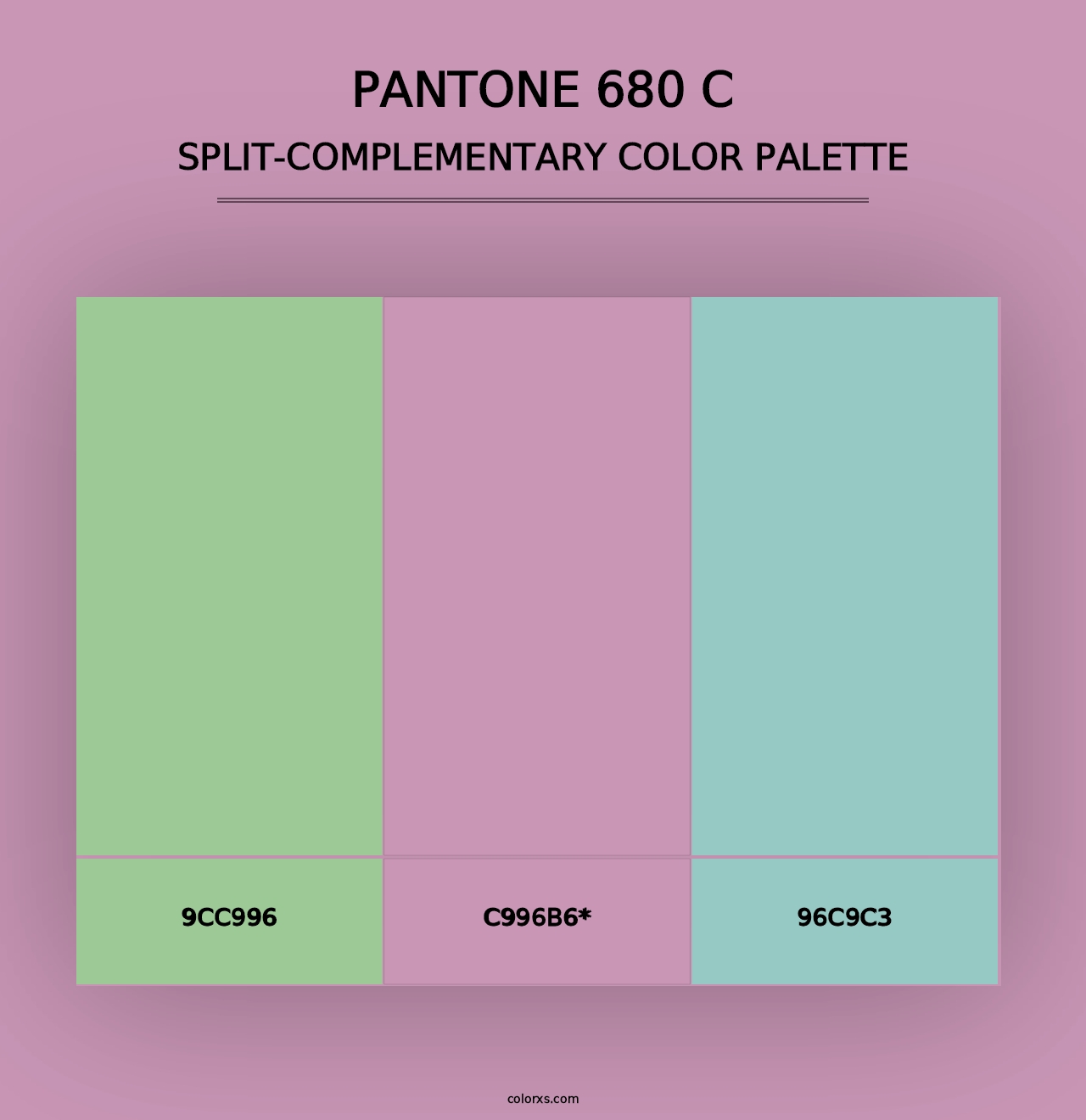 PANTONE 680 C - Split-Complementary Color Palette