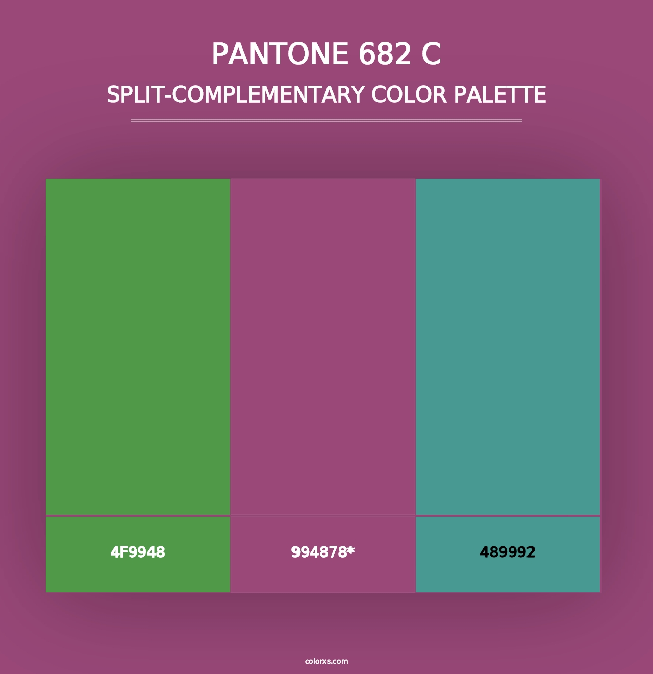 PANTONE 682 C - Split-Complementary Color Palette