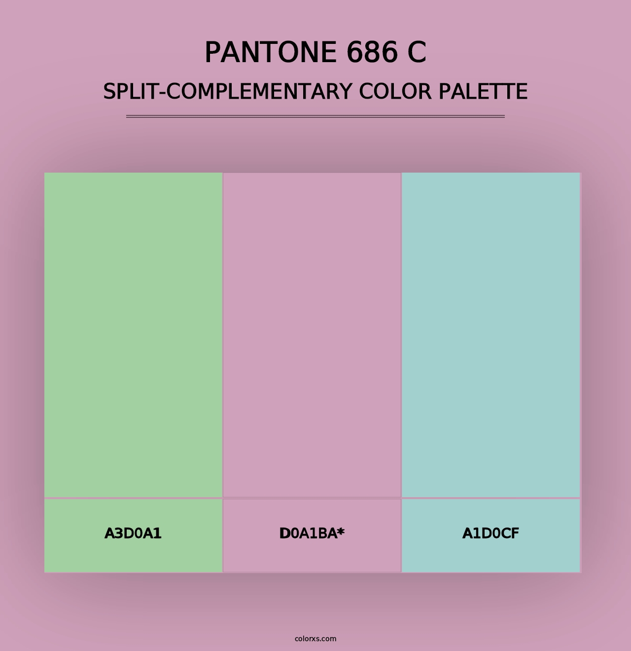 PANTONE 686 C - Split-Complementary Color Palette