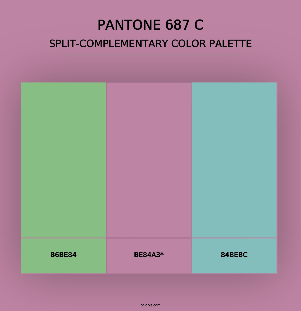 PANTONE 687 C - Split-Complementary Color Palette