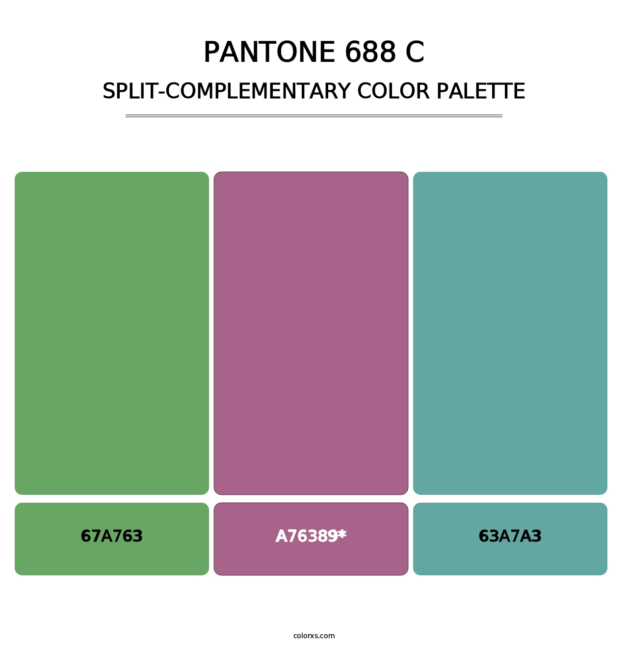 PANTONE 688 C - Split-Complementary Color Palette