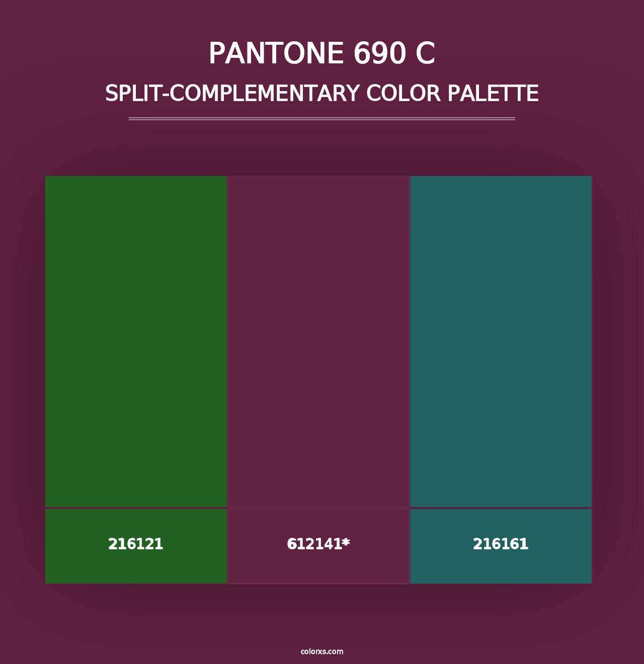 PANTONE 690 C - Split-Complementary Color Palette