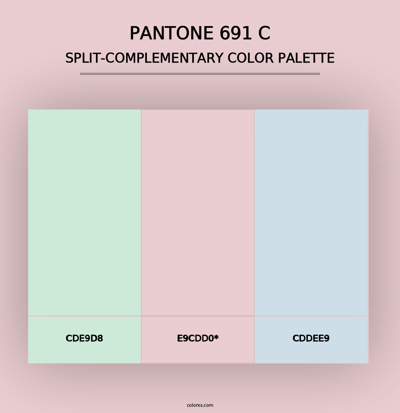 PANTONE 691 C - Split-Complementary Color Palette