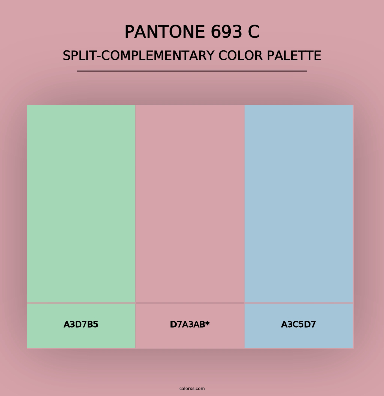 PANTONE 693 C - Split-Complementary Color Palette