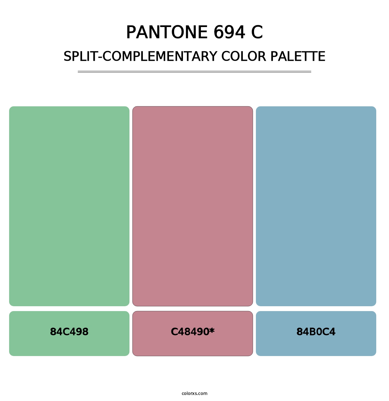 PANTONE 694 C - Split-Complementary Color Palette