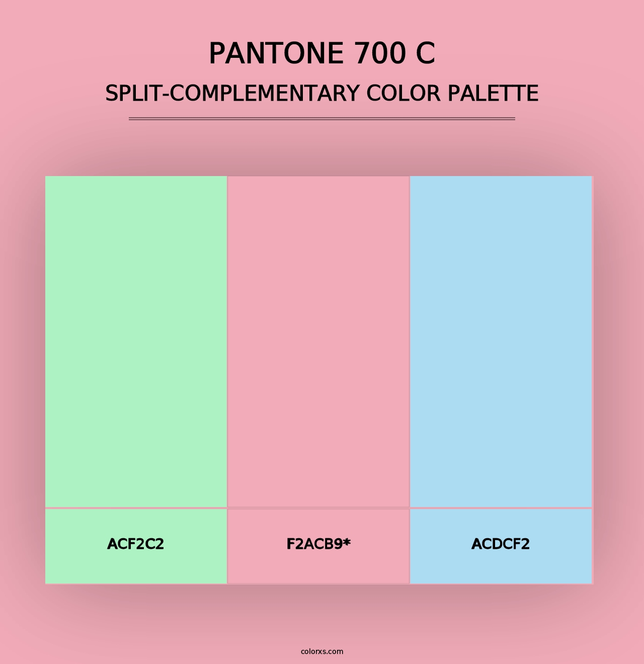 PANTONE 700 C - Split-Complementary Color Palette