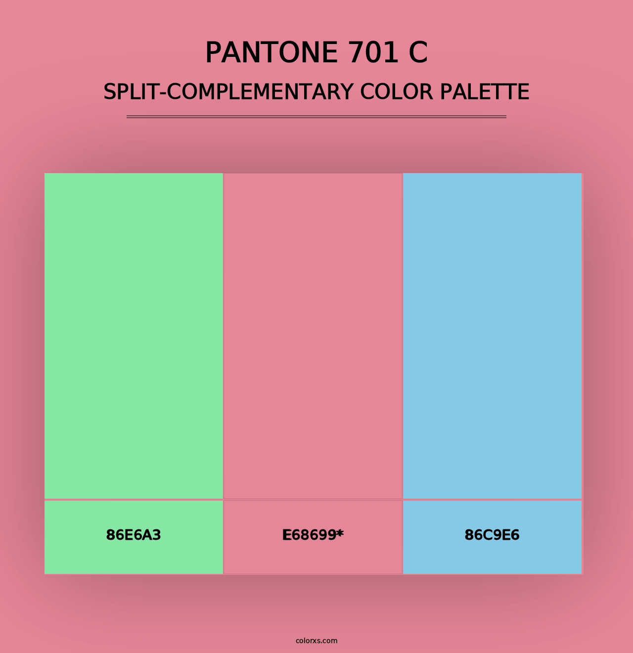 PANTONE 701 C - Split-Complementary Color Palette