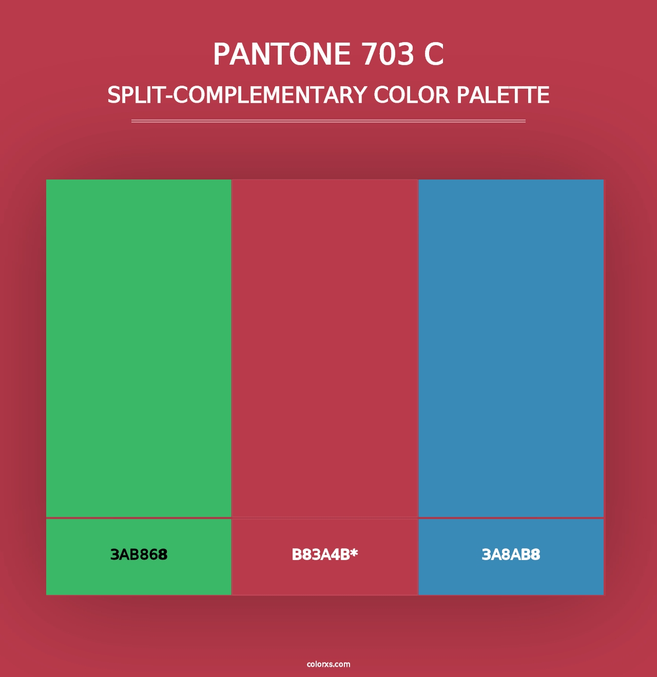 PANTONE 703 C - Split-Complementary Color Palette