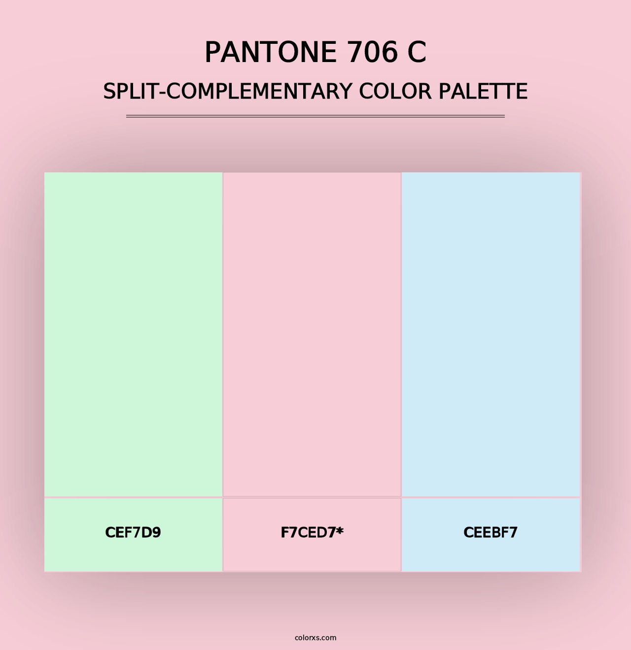 PANTONE 706 C - Split-Complementary Color Palette