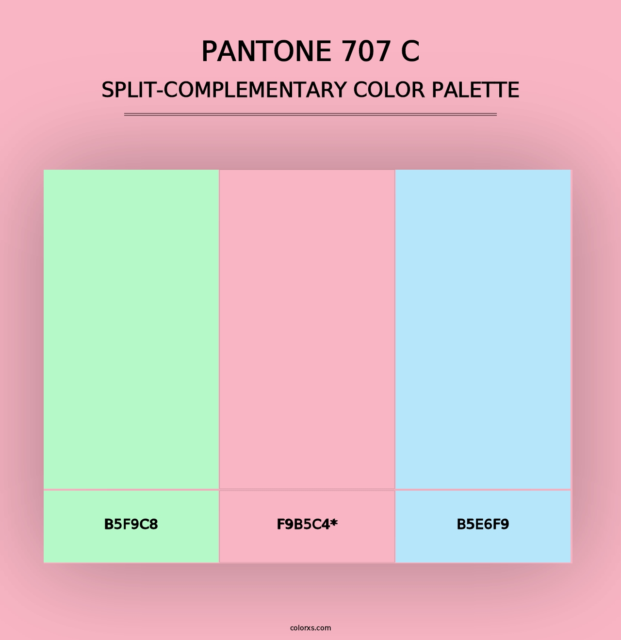 PANTONE 707 C - Split-Complementary Color Palette