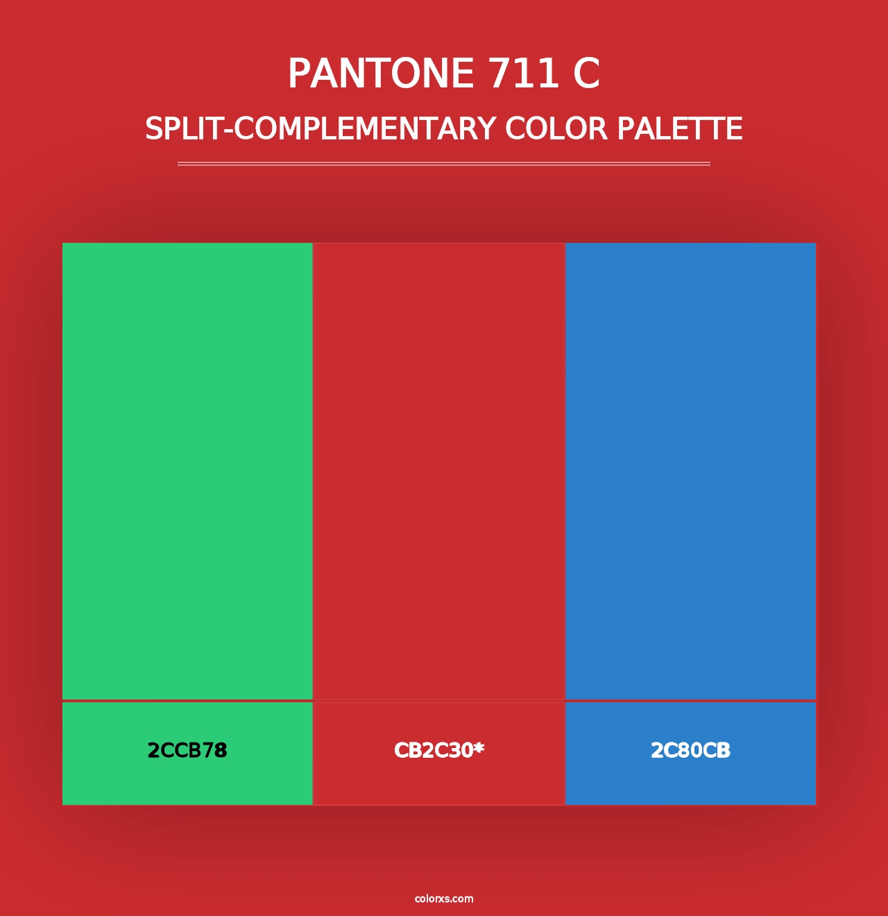 PANTONE 711 C - Split-Complementary Color Palette