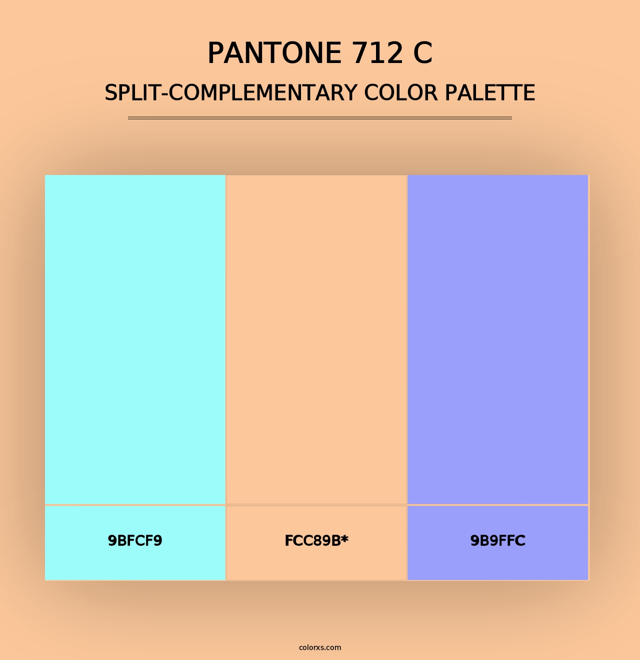 PANTONE 712 C - Split-Complementary Color Palette