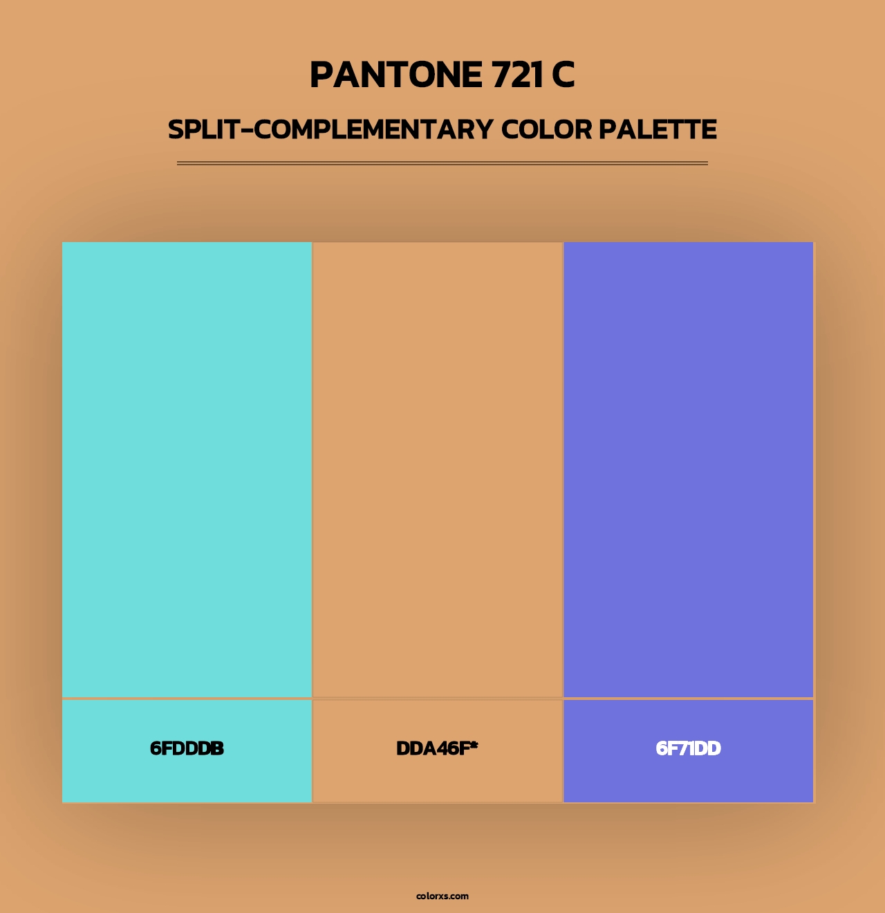 PANTONE 721 C - Split-Complementary Color Palette