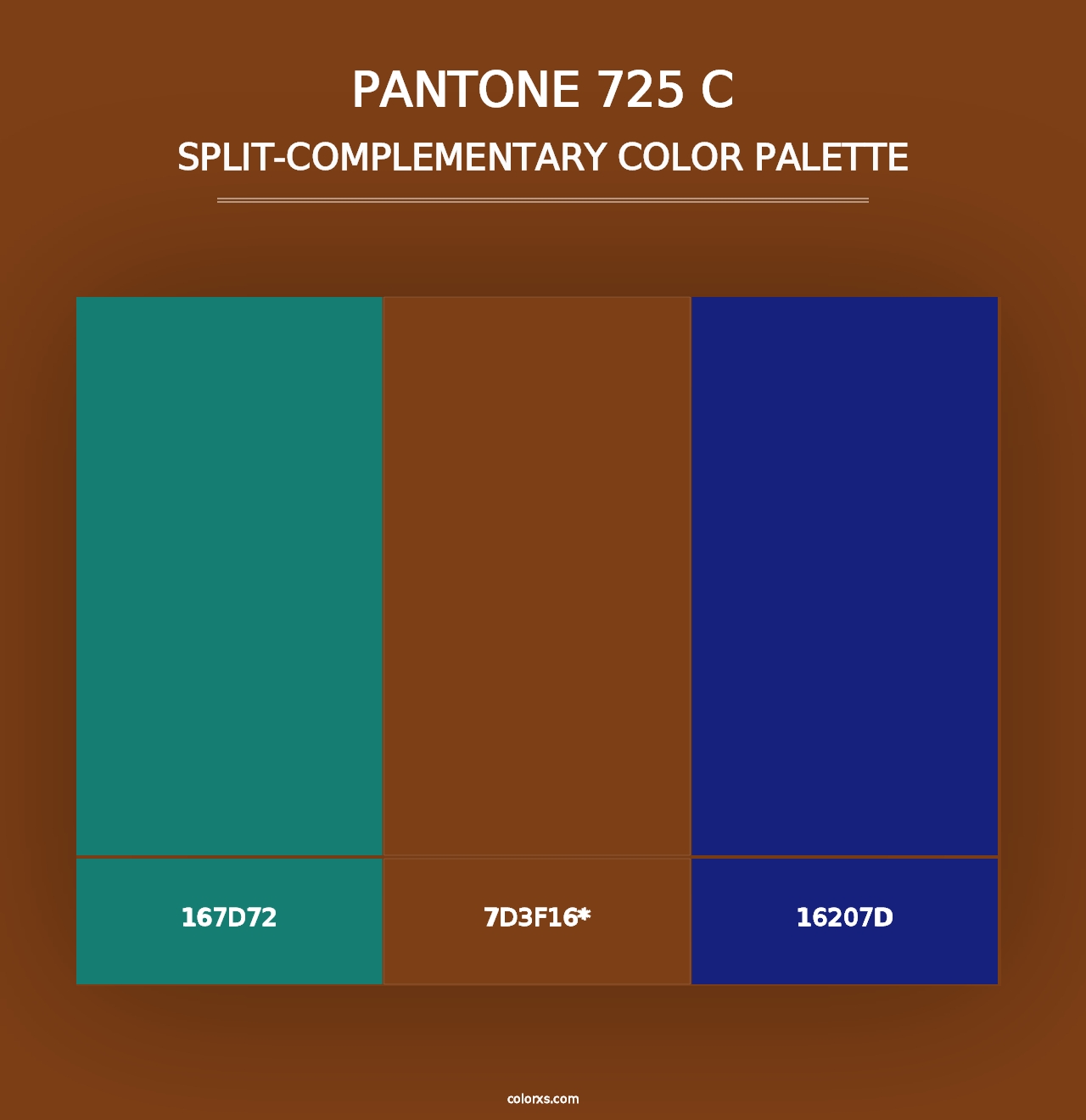 PANTONE 725 C - Split-Complementary Color Palette