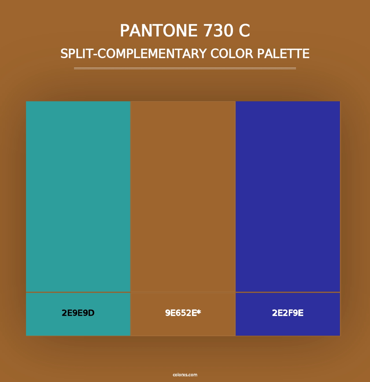 PANTONE 730 C - Split-Complementary Color Palette