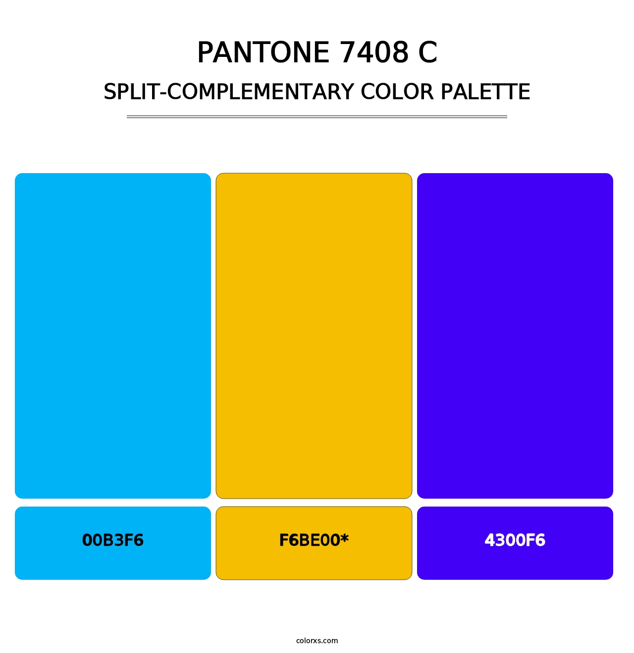 PANTONE 7408 C - Split-Complementary Color Palette