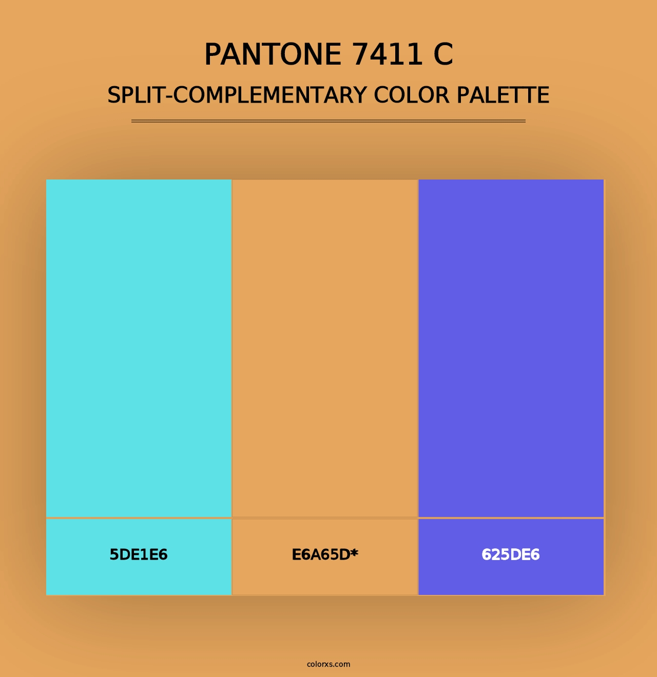 PANTONE 7411 C - Split-Complementary Color Palette