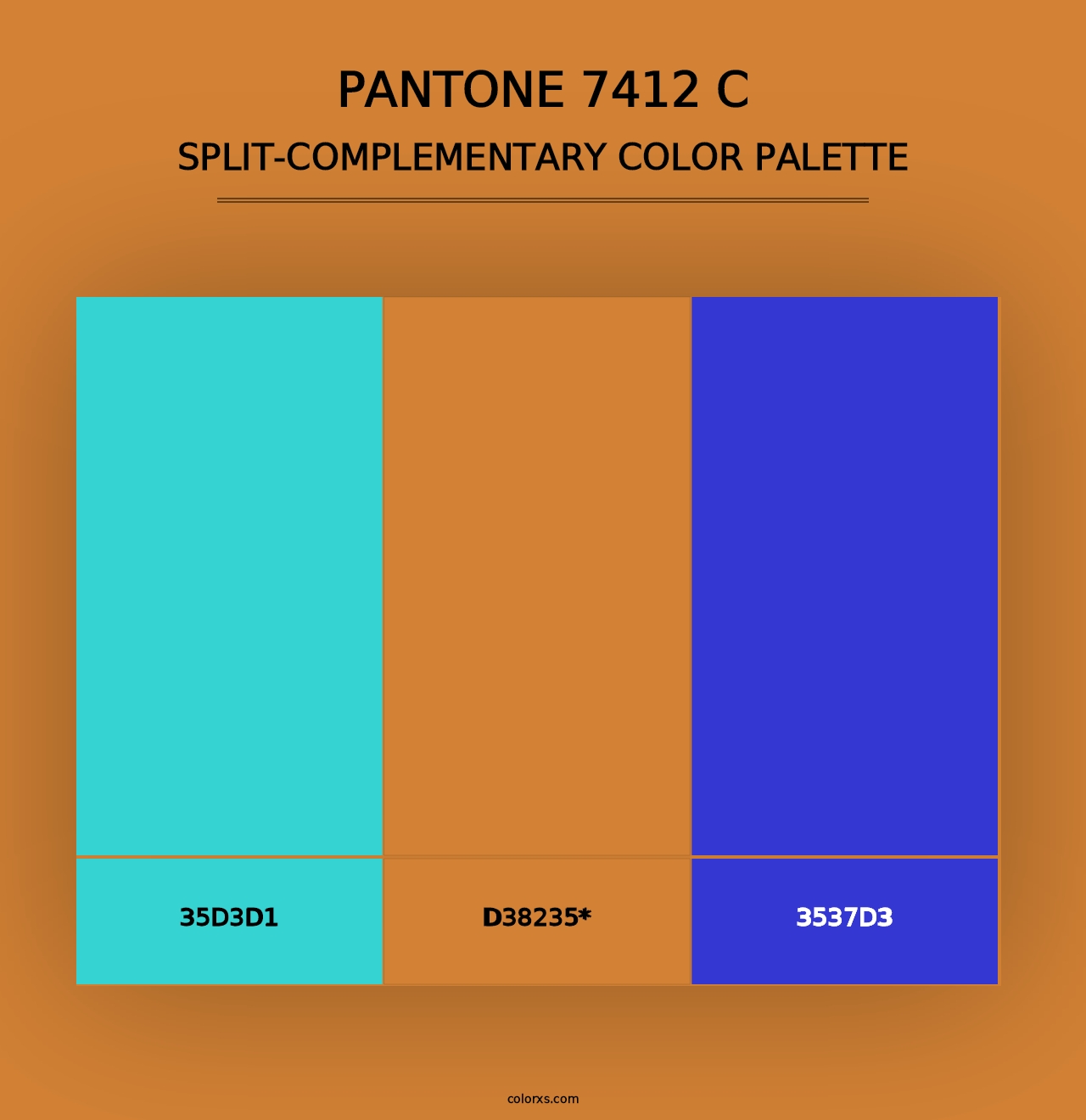 PANTONE 7412 C - Split-Complementary Color Palette