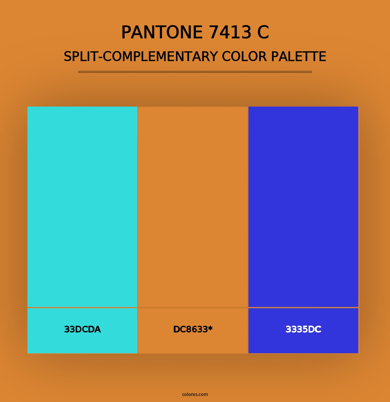 PANTONE 7413 C - Split-Complementary Color Palette