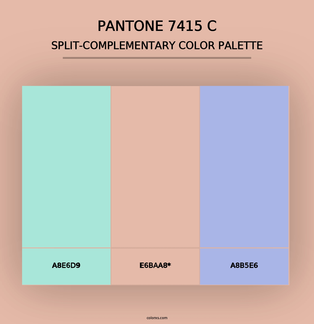 PANTONE 7415 C - Split-Complementary Color Palette