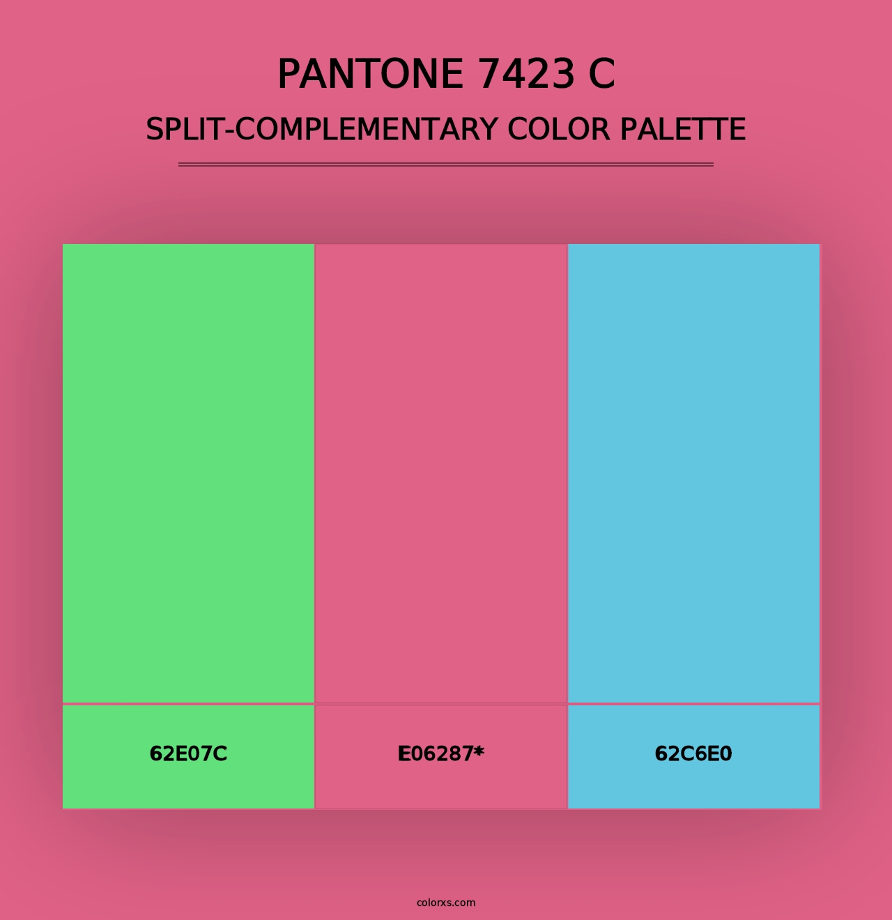 PANTONE 7423 C - Split-Complementary Color Palette