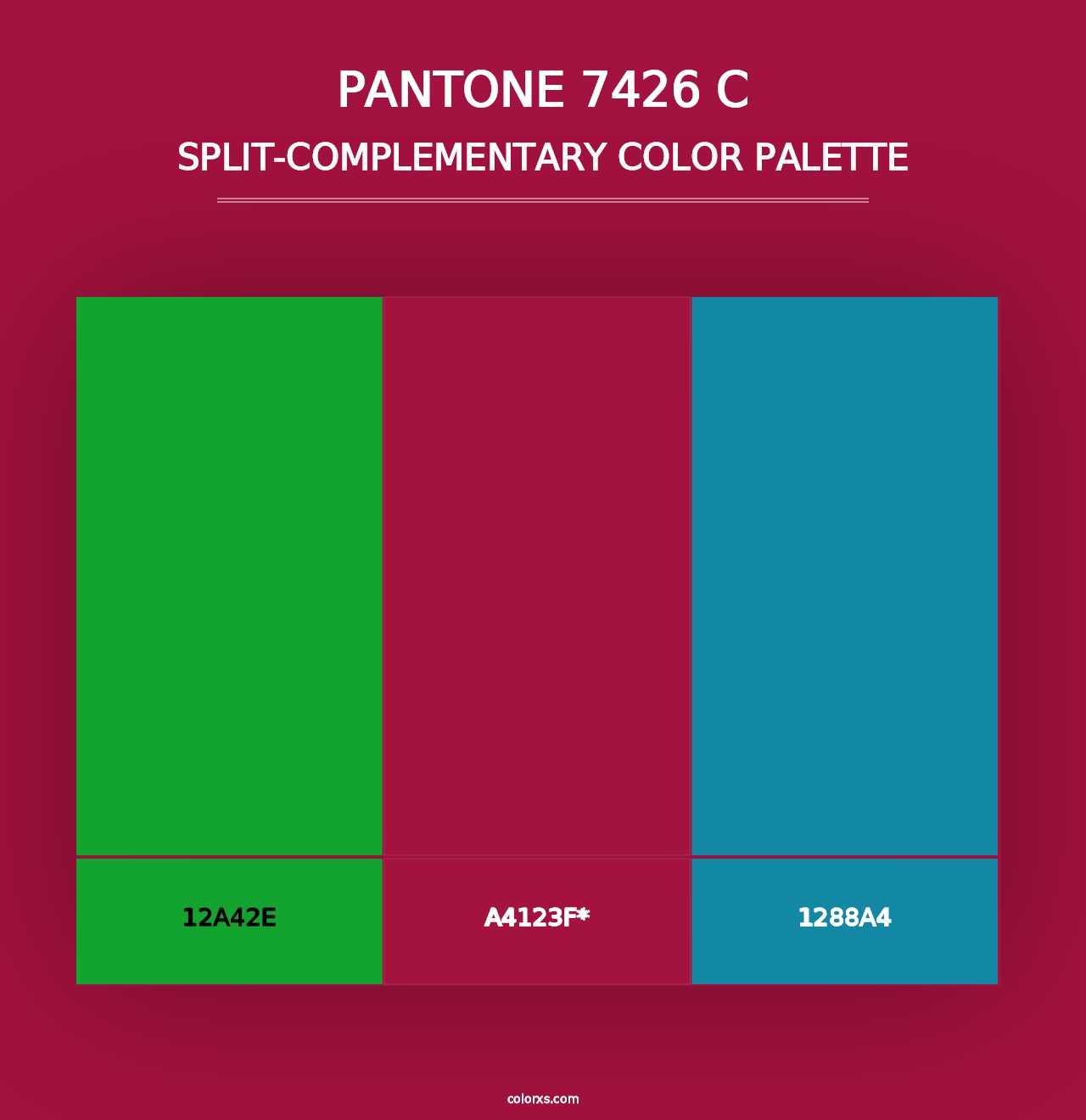 PANTONE 7426 C - Split-Complementary Color Palette