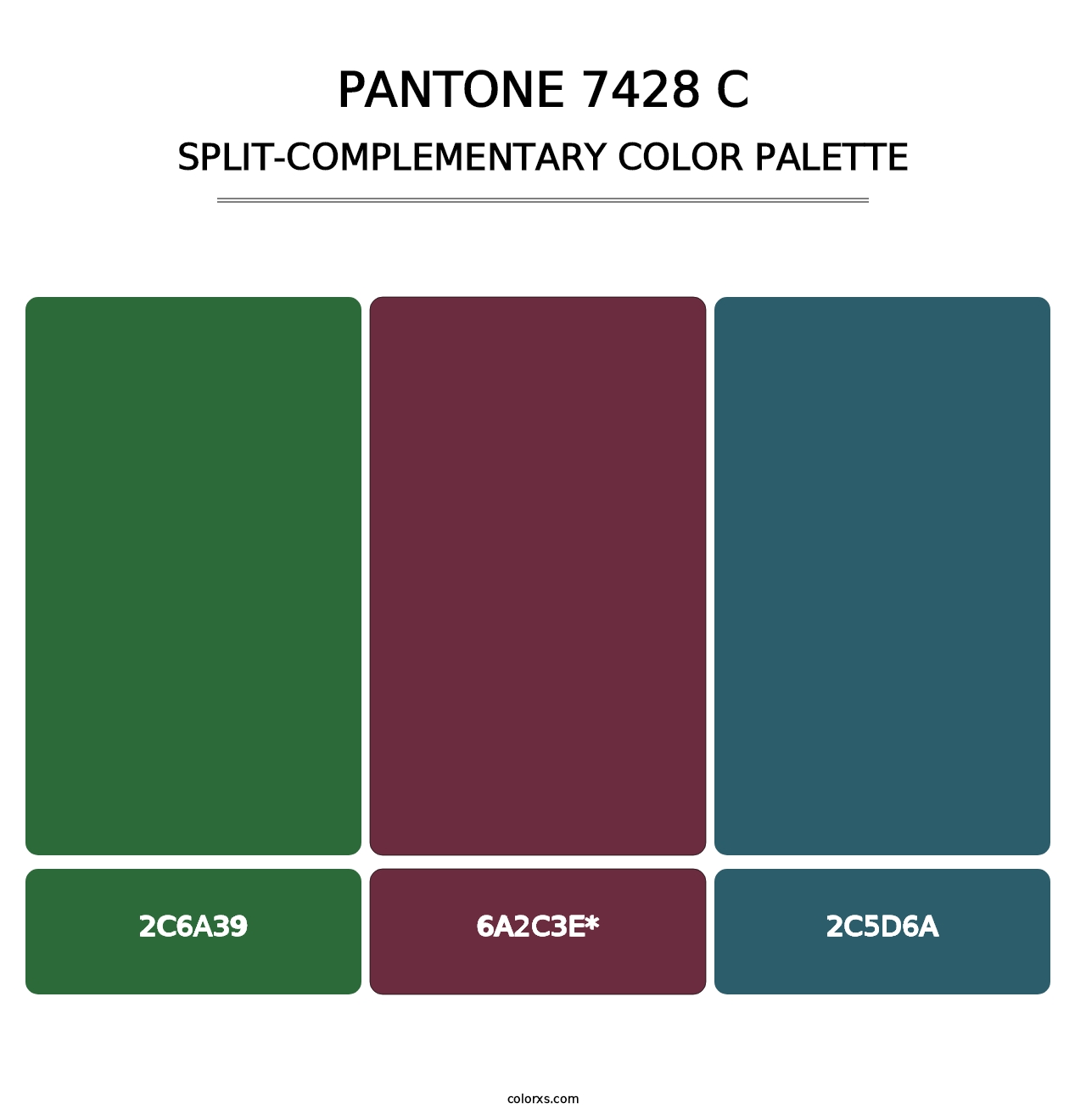 PANTONE 7428 C - Split-Complementary Color Palette