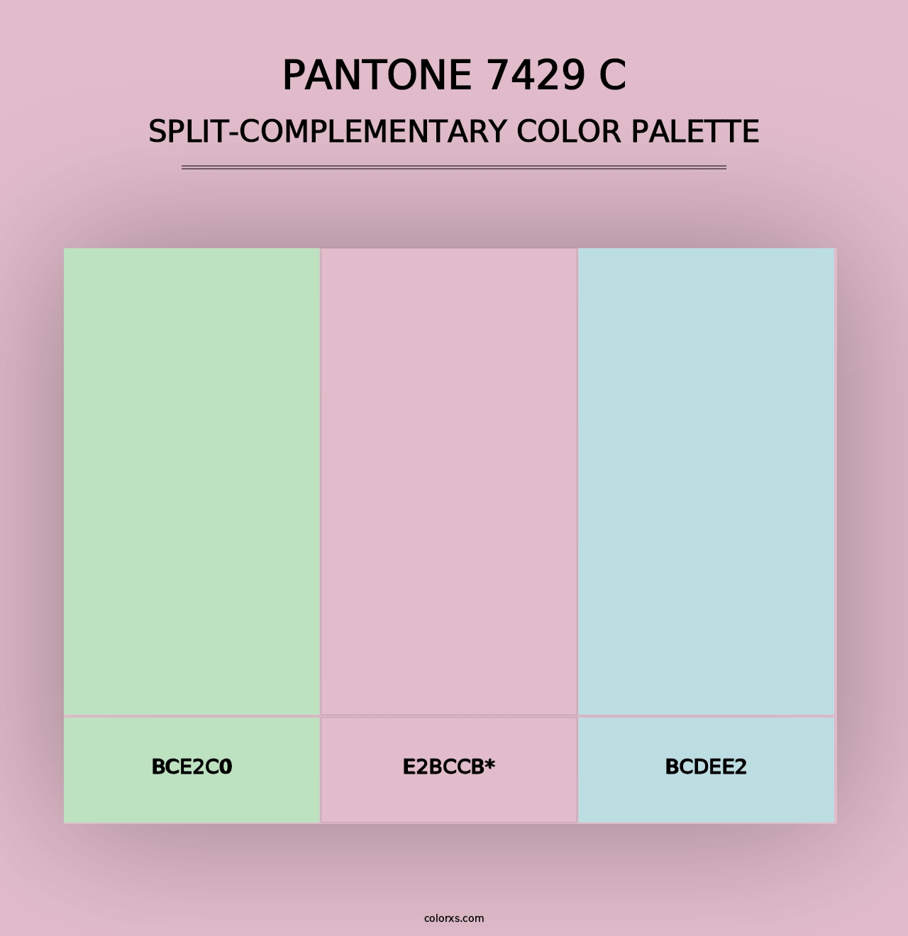 PANTONE 7429 C - Split-Complementary Color Palette