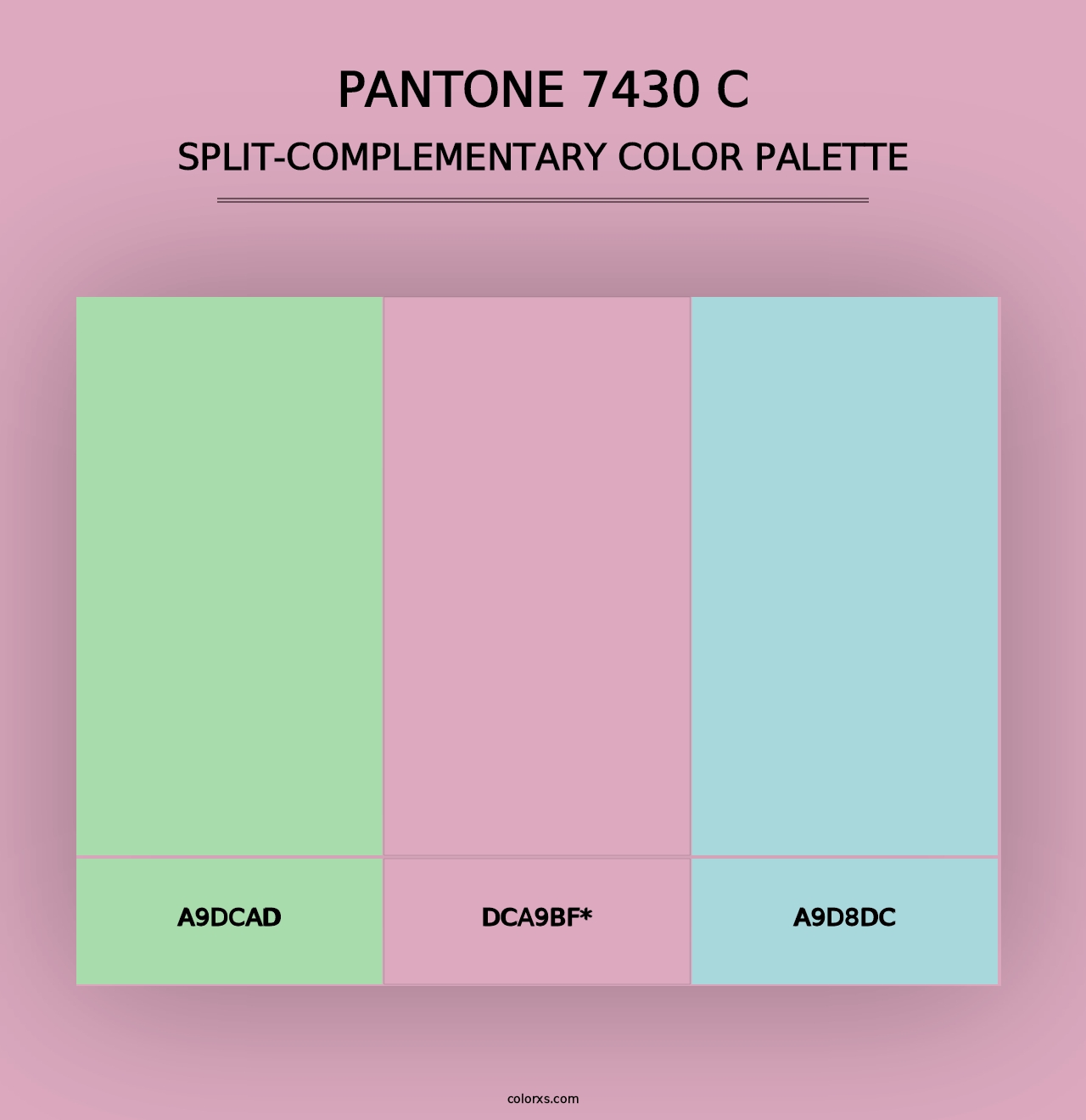 PANTONE 7430 C - Split-Complementary Color Palette