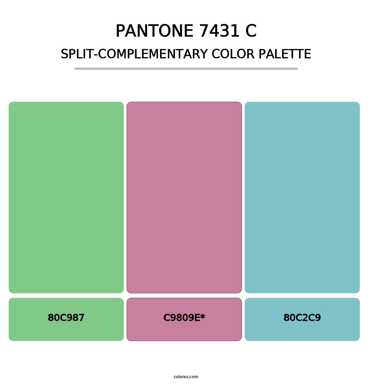 PANTONE 7431 C - Split-Complementary Color Palette