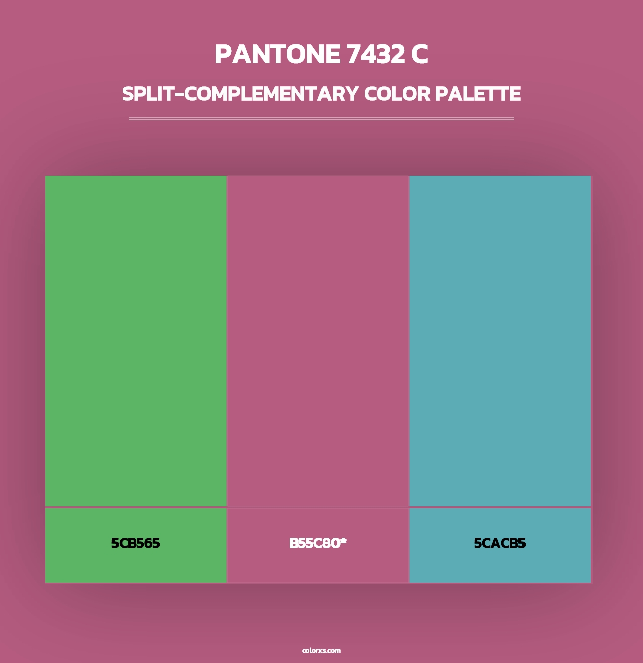 PANTONE 7432 C - Split-Complementary Color Palette