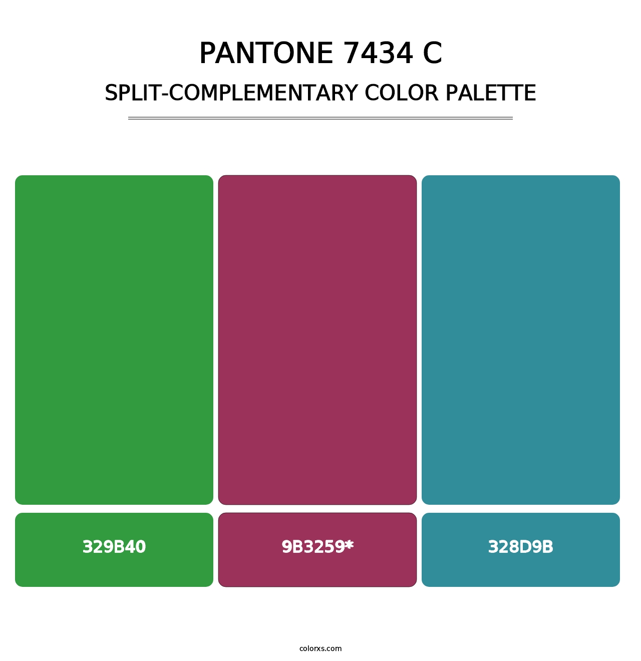 PANTONE 7434 C - Split-Complementary Color Palette