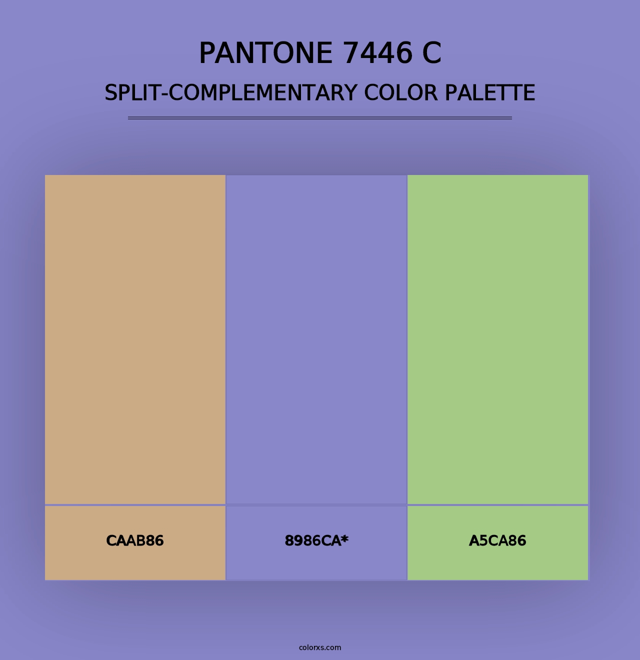 PANTONE 7446 C - Split-Complementary Color Palette