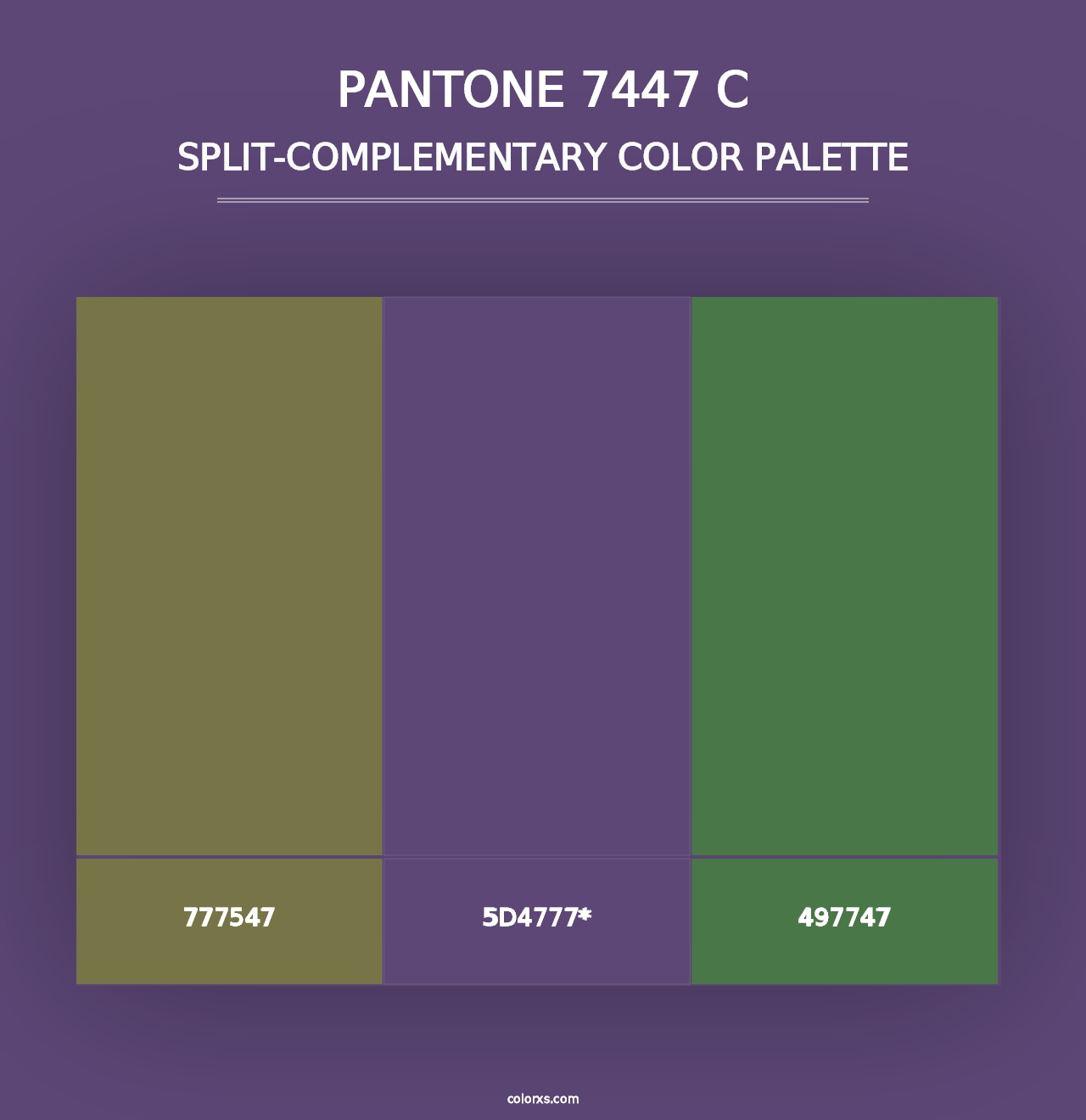 PANTONE 7447 C - Split-Complementary Color Palette