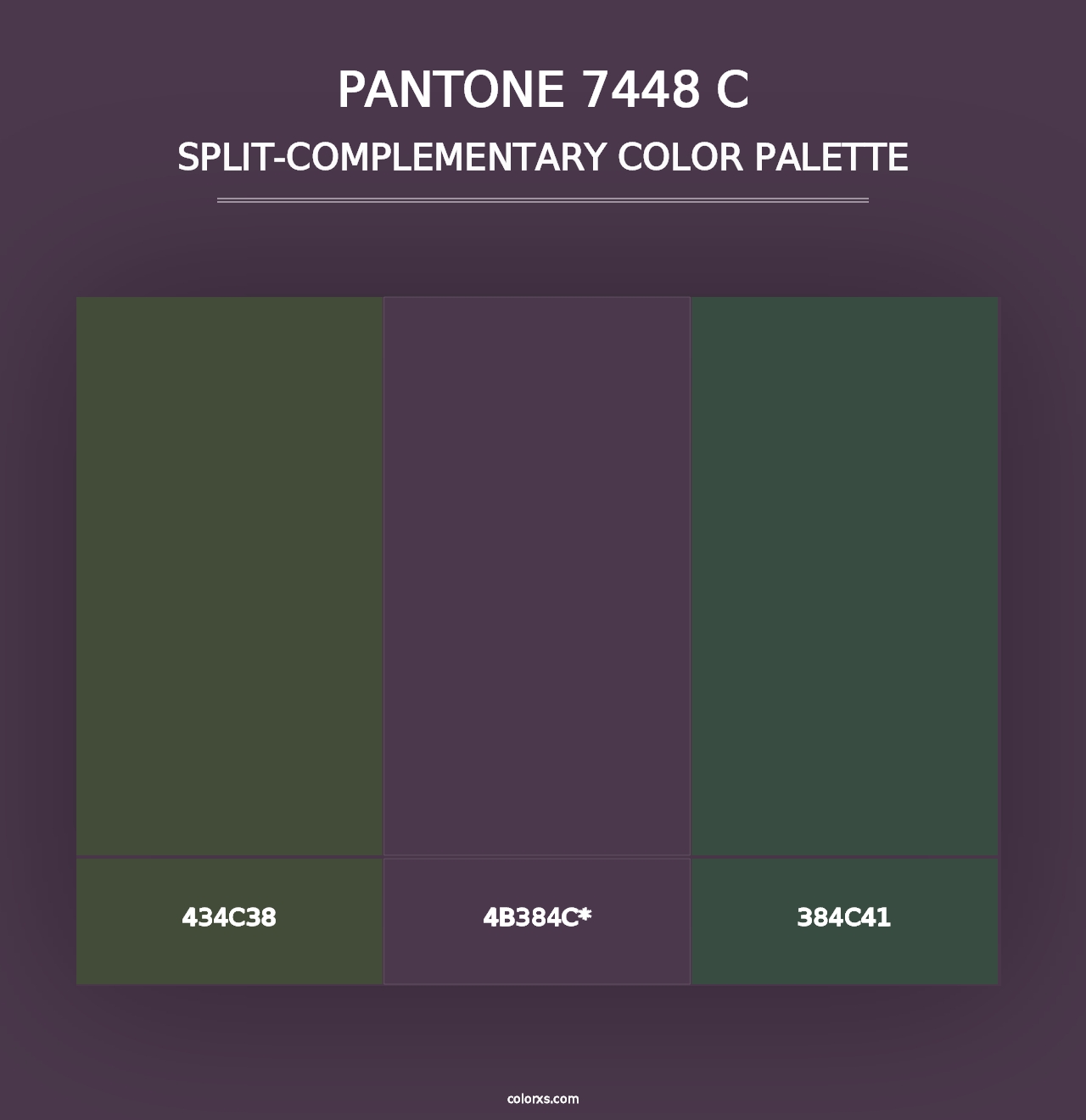 PANTONE 7448 C - Split-Complementary Color Palette