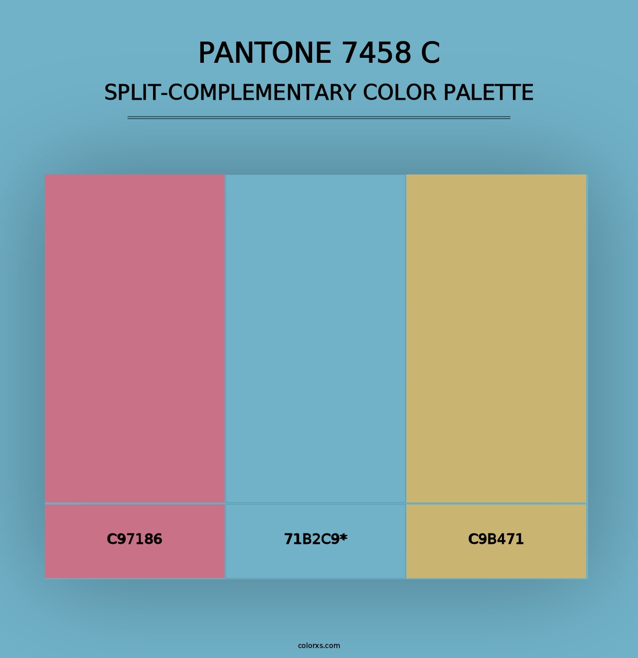 PANTONE 7458 C - Split-Complementary Color Palette