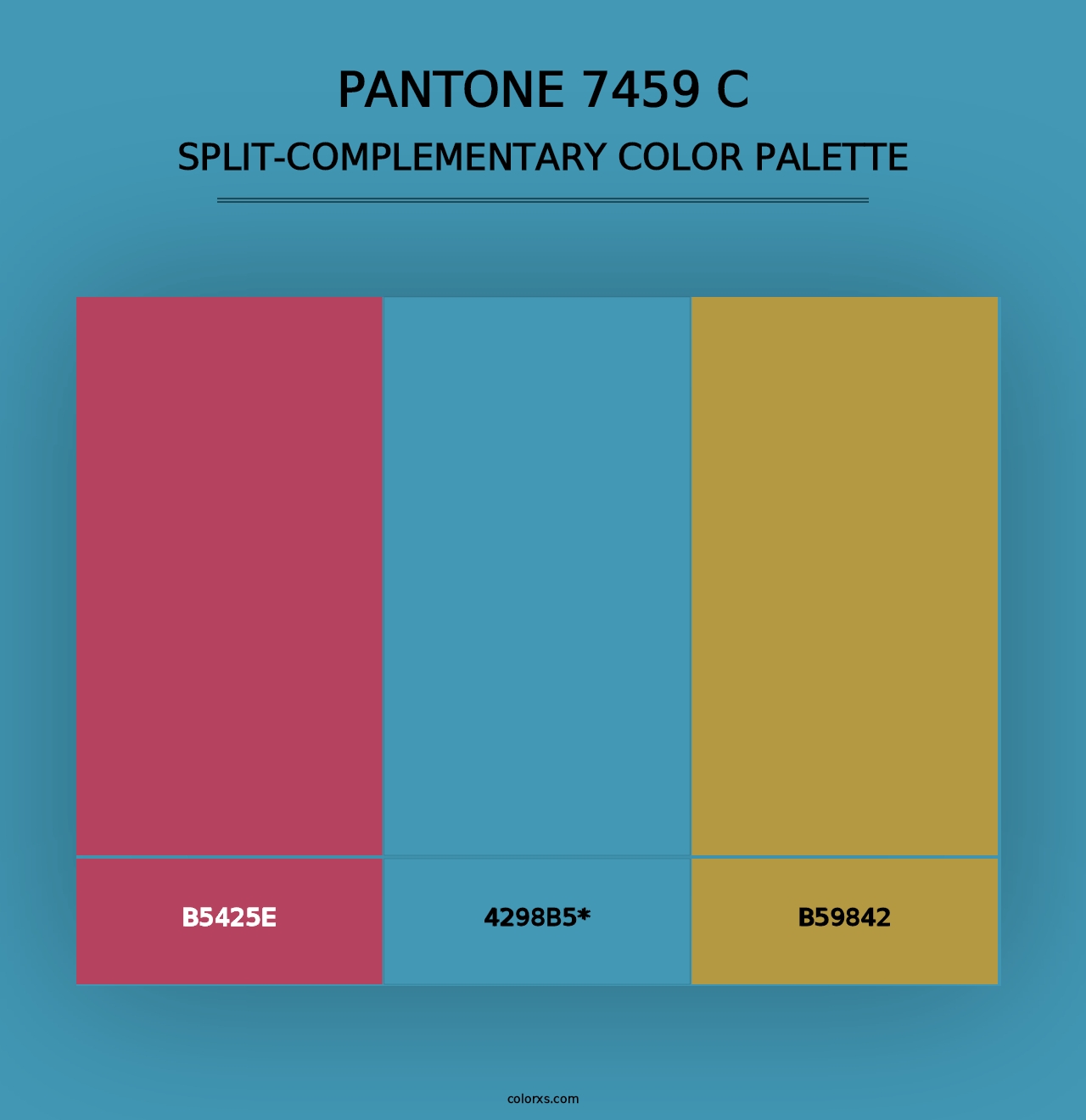 PANTONE 7459 C - Split-Complementary Color Palette