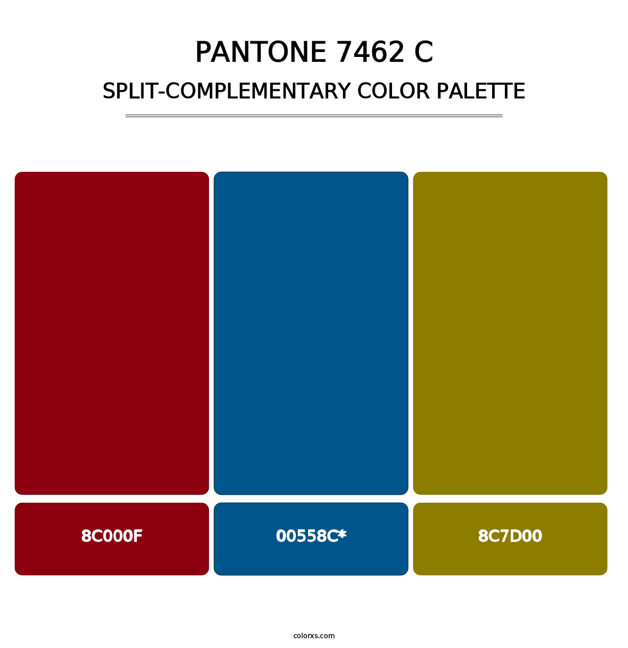 PANTONE 7462 C - Split-Complementary Color Palette