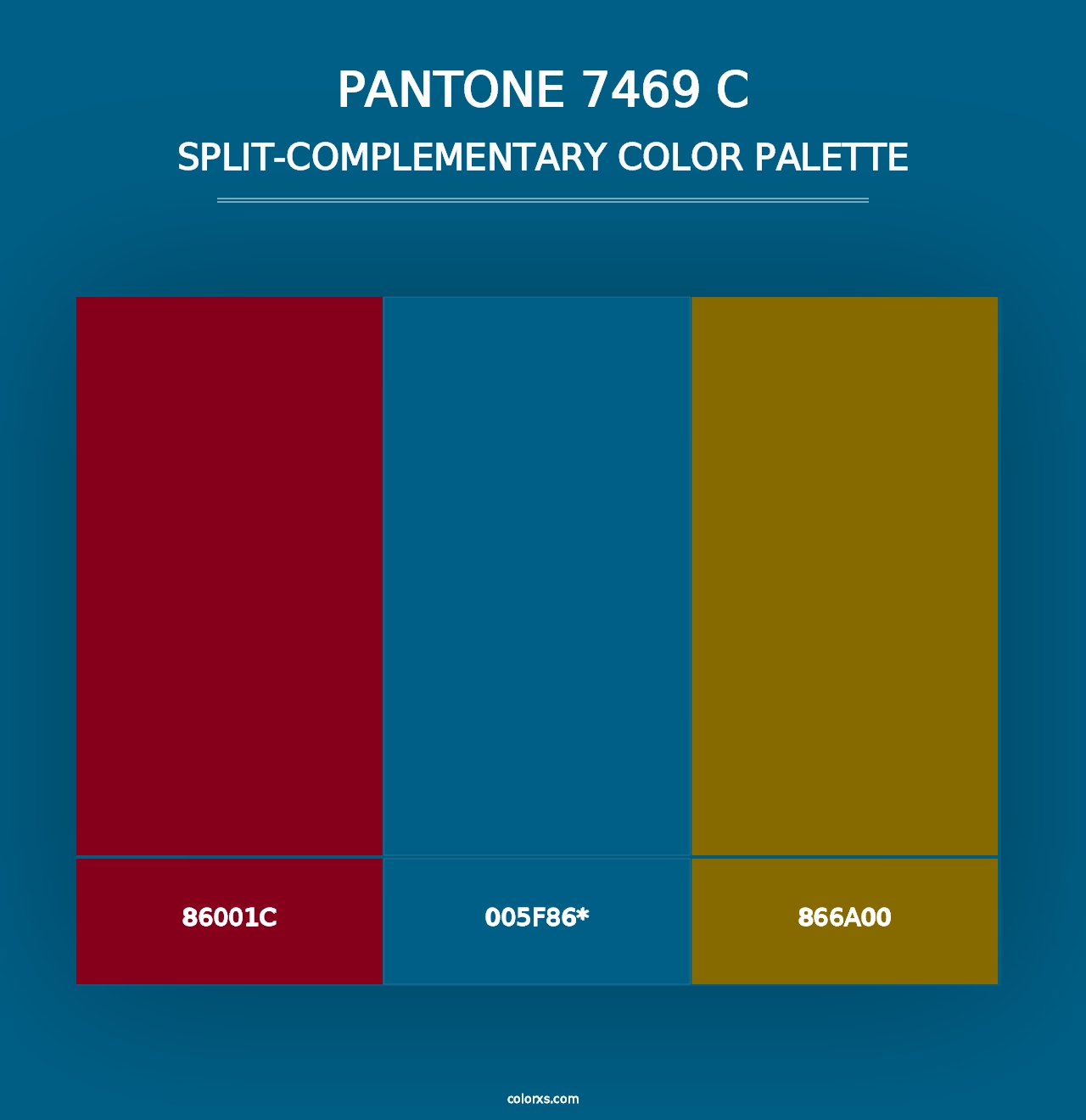 PANTONE 7469 C - Split-Complementary Color Palette